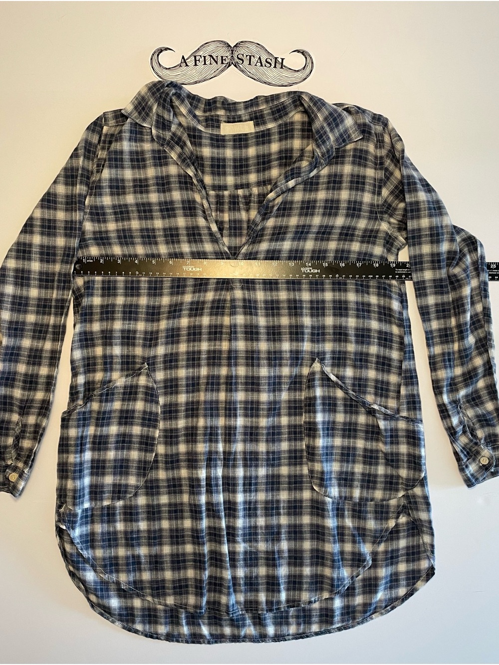 CP Shades Blue and White Plaid Mini Dress